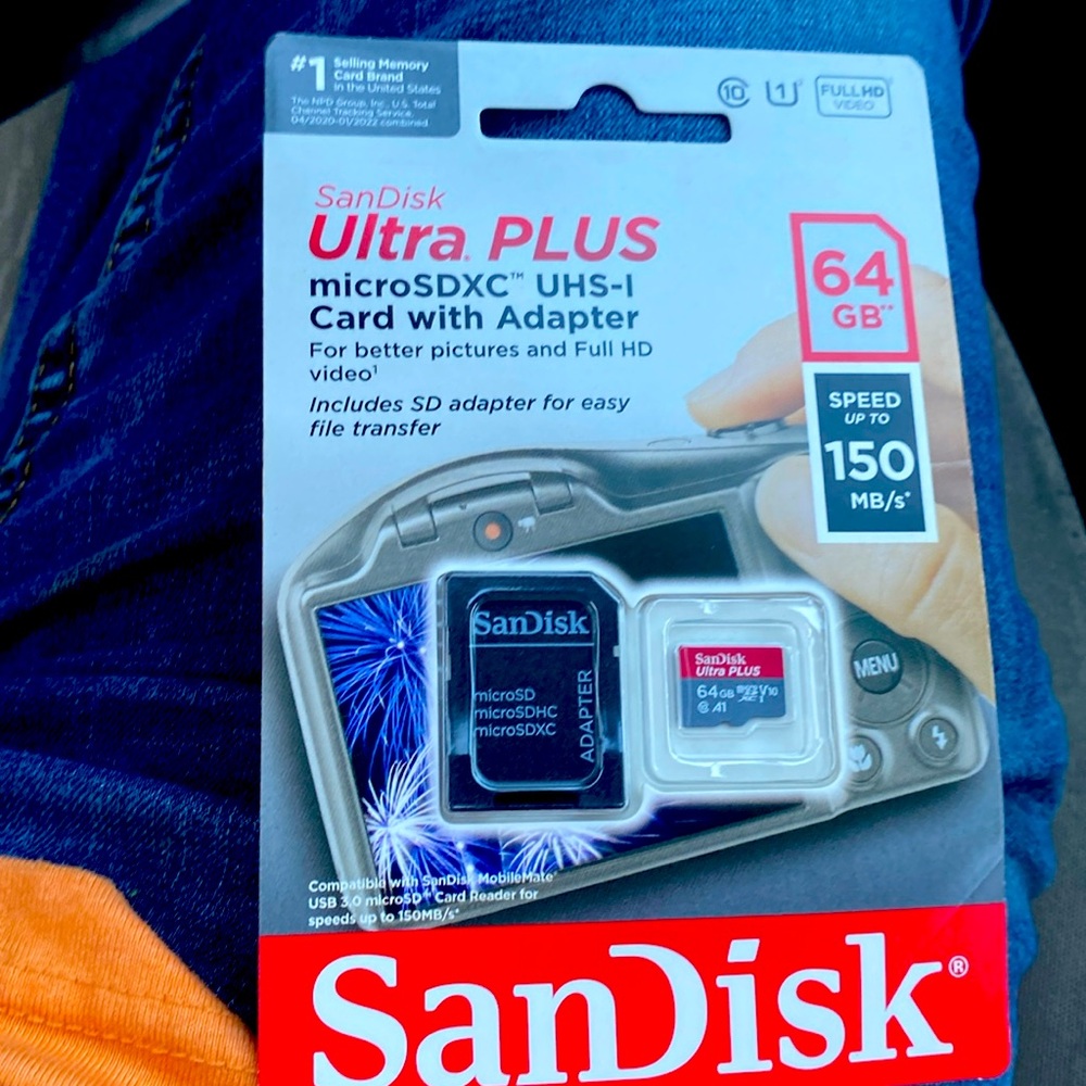SanDisk Ultra PLUS SDXC UHS-I Card, 64GB